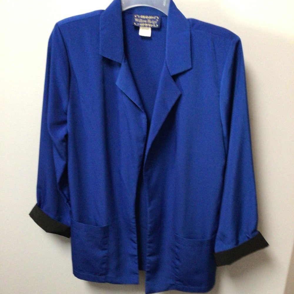Willow Ridge Blue Blazer with Black cuffs